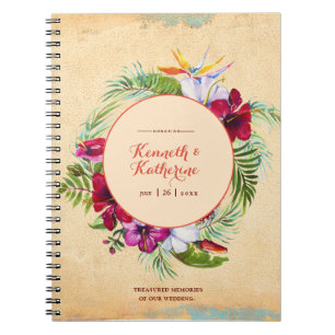 Rustique Hibiscus Mariage tropical Livre d'or