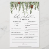 Rustique hiver Baby prédictions carte conseil (Devant)