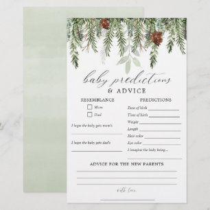 Rustique hiver Baby prédictions carte conseil