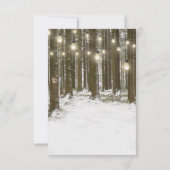 Rustique hiver Bois Lumières Mariage RSVP (Dos)