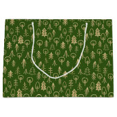 Rustique Hiver Gold Patterson Vert Grand Sac Cadea (Devant)