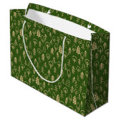 Rustique Hiver Gold Patterson Vert Grand Sac Cadea (Dos Angle)