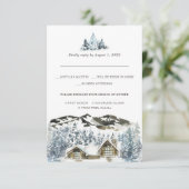 Rustique Hiver Mountain RSVP avec choix de repas (Debout devant)