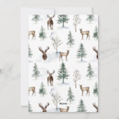 Rustique Hiver Pine Tree Fête Invitation (Dos)