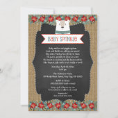 Rustique hiver Polar Ours Bébé Sprinkle invitation (Devant)