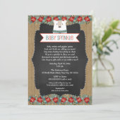 Rustique hiver Polar Ours Bébé Sprinkle invitation (Debout devant)