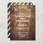 Rustique Homecoming Dance Invitation (Devant / Derrière)