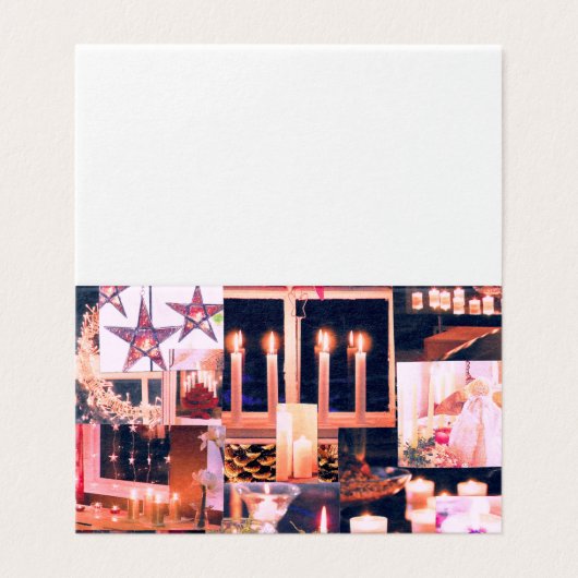 Rustique Homespun Décorations de Noël Collage Card (Outside Unfolded)