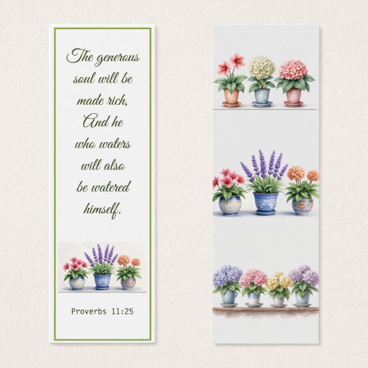 Rustique Hydrangea Lavender Élégant Verse Bible (Devant & derrière)