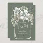 Rustique I Do BBQ Couples Showwings Invitation (Devant / Derrière)