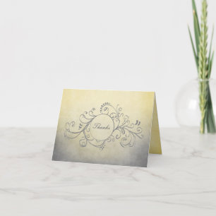 Rustique Jaune et Gris Bohème Merci Note