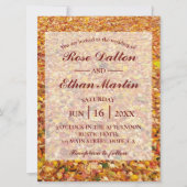Rustique Jaune Invitations de mariage d'automne (Devant)