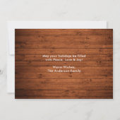 Rustique Joyeux Carte photo de famille de Noël (Dos)