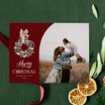Rustique Joyeux Carte photo de Noël<br><div class="desc">Un charmant minimaliste rustique Joyeux Carte photo de Noël avec un mélange parfait de chaleur et de nostalgie qui fera la joie de Noël ! 🎄 ✨ Conçu par Cava Party Design</div>