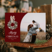 Rustique Joyeux Carte photo de Noël