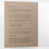 Rustique Kraft | Brochure Tri-fold du logo de l'en (Intérieur en premier)