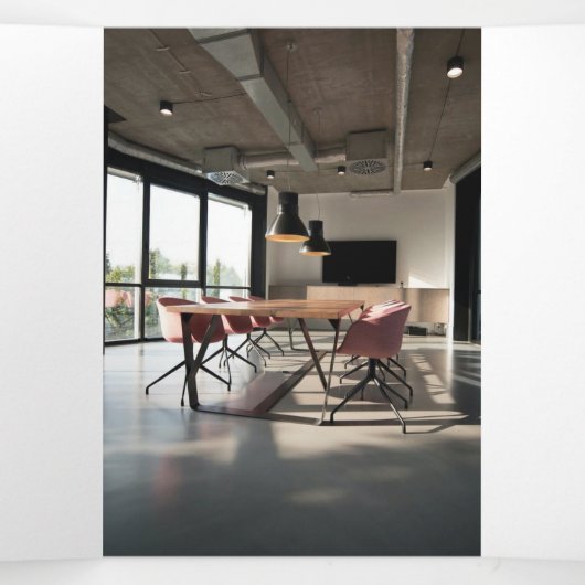 Rustique Kraft | Brochure Tri-fold du logo de l'en (Intérieur au milieu)