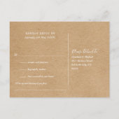 Rustique Kraft Demande de chanson RSVP Carte posta (Dos)