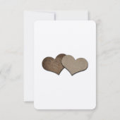 Rustique Kraft Deux Coeurs Mason Jar Mariage RSVP (Dos)