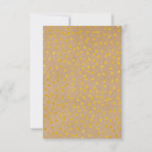 Rustique Kraft Gold Heart Chic Script Wedding RSVP (Dos)