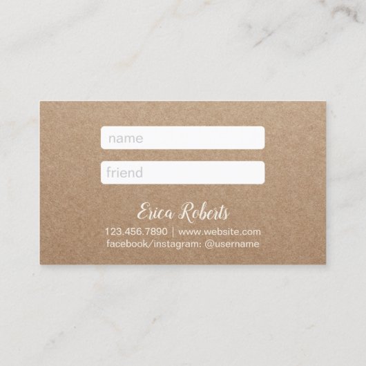 Rustique Kraft Gold Script White Lace Référence (Dos)