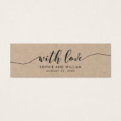 Rustique Kraft Relax Script Mariage Avec Amour (Devant)