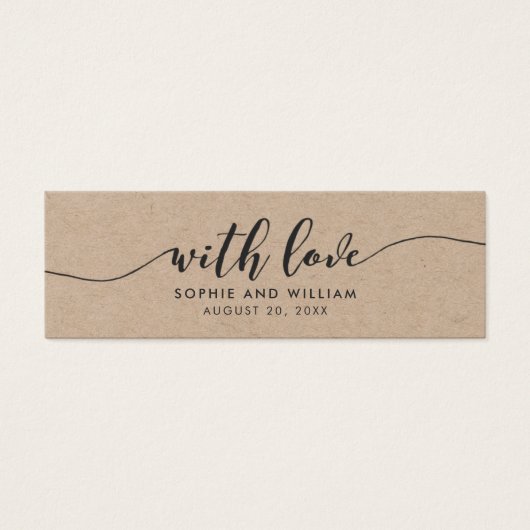 Rustique Kraft Relax Script Mariage Avec Amour (Devant)