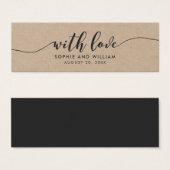 Rustique Kraft Relax Script Mariage Avec Amour (Devant & derrière)