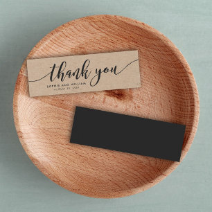 Rustique Kraft Script de relaxation Mariage Merci