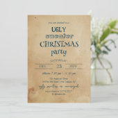 Rustique laide sucré Noël Invitation (Debout devant)