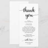 Rustique Lieu Cadre Dîner Carte de remerciements (Devant / Derrière)