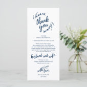 Rustique Lieu Cadre Dîner Carte de remerciements (Debout devant)