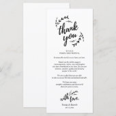 Rustique Lieu Cadre Dîner Carte de remerciements (Devant / Derrière)