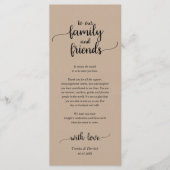 Rustique Lieu Cadre Dîner Carte de remerciements (Devant)