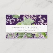 Rustique Lilac | Carte de visite violet (Devant)