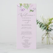 Rustique Lilac | Programme de mariage de lavande (Debout devant)
