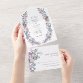 Rustique Lilac Tout En Une Invitation (Déchirure)