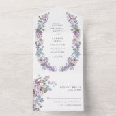 Rustique Lilac Tout En Une Invitation (À l'intérieur)