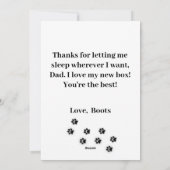 Rustique Linen Carte photo Bonne Fête des pères du (Dos)