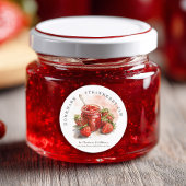 Rustique maison confiture de fraises Étiquette de