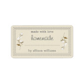 Rustique Maison Étiquette Coton Sprig Antique Blan (Devant)