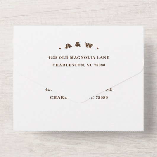 Rustique Mariage Agricole tout en une invitation (Verso)