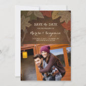 Rustique Mariage Automne Enregistrer La Carte Date (Devant)