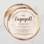 Rustique Mariage Bois Coupe Grain Invitation perso (Devant / Derrière)