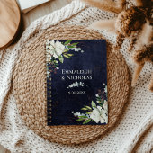 Rustique Mariage Chic Floral Navy Bleu