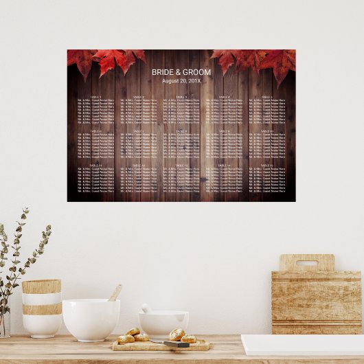 Rustique Mariage d'automne 15 tableaux Tableau de  (Cuisine)