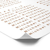 Rustique Mariage d'automne 16 Poster de table (Coin)