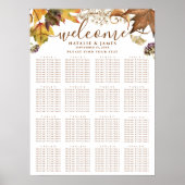 Rustique Mariage d'automne 16 Poster de table (Devant)