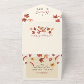 Rustique Mariage D'Automne Tout En Une Invitation (Dehors)