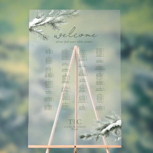 Rustique Mariage d'hiver Forêt de siège vert ID104